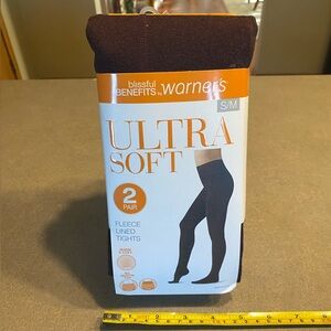 NWT Women’s Fleece Tights S/M Dark Wine Red And Black Blissful Benefits